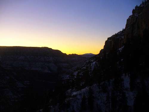 Dawn view of Humphreys Peak