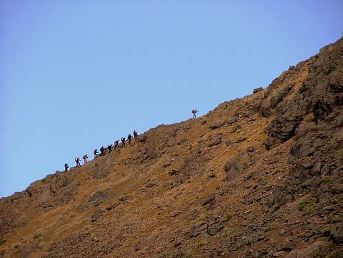 Climbers on Illiniza Norte.