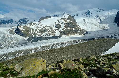 Morteratsch glacier and moraine
