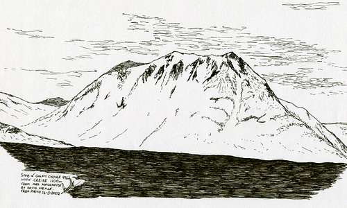 The Black Mount in Pen and Ink - Across to Creise