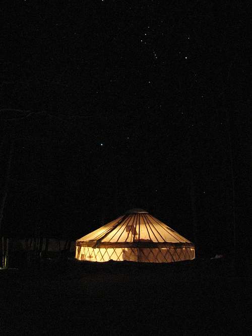 Bunchgrass Yurt, in the Bear River Mtns