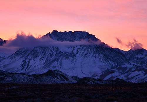 Basin Mountain at dusk