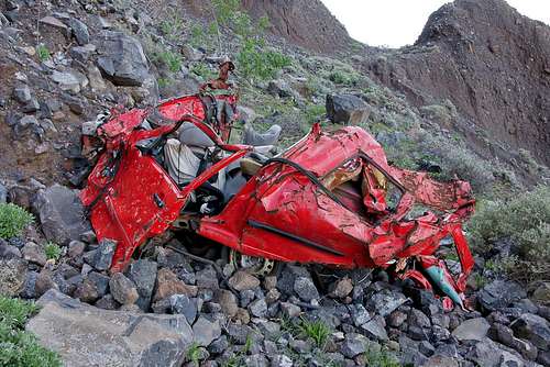 Wrecked car