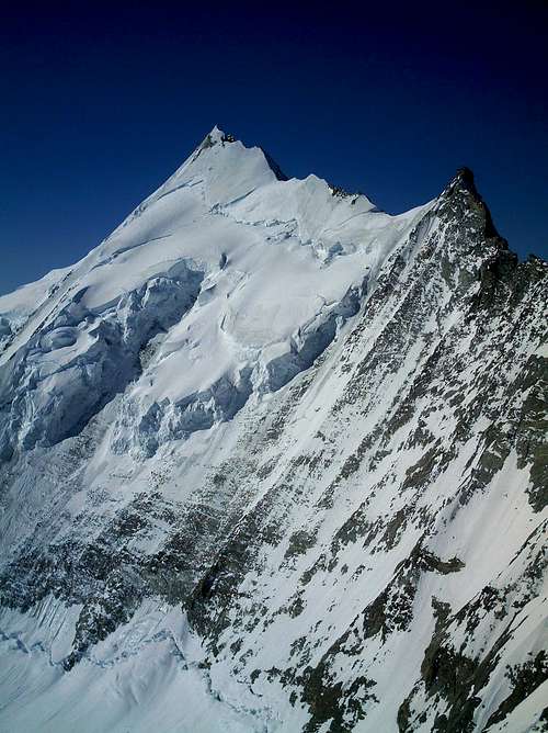 view of Weisshorn from the summit