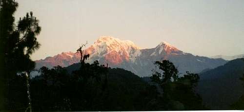 Annapurna South (left) and...