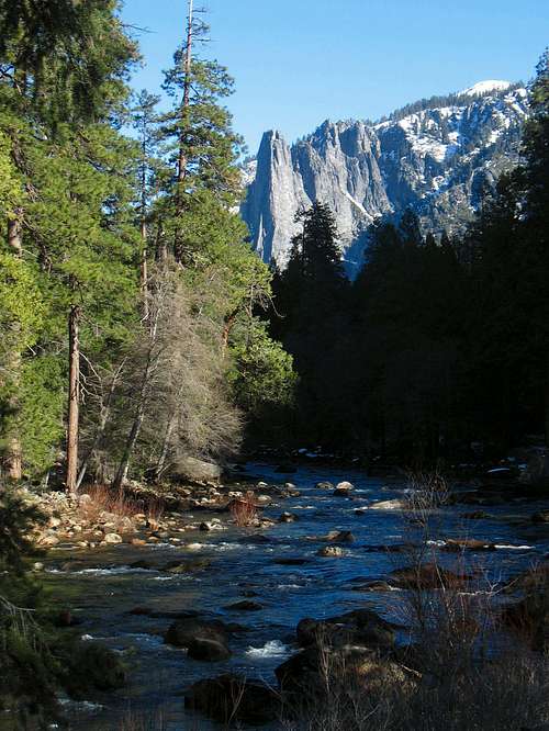 Sentinel Rock from Merced River