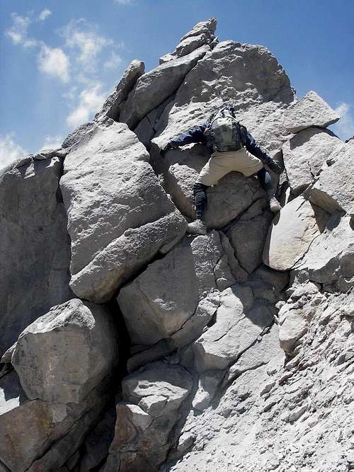 A Little Rock Climbing On the Traverse