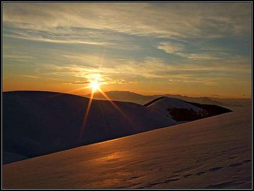 Monte Cesen sunset