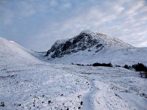 North Side of Ben Nevis on a winter late afternoon