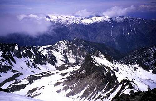 Looking down from the summit