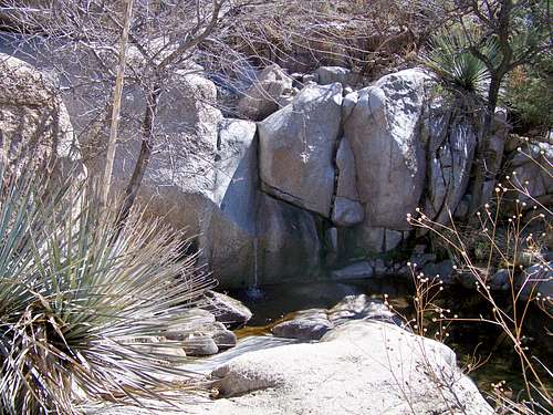 Small pool at the base of the canyon