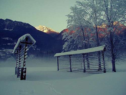 Winter in Sava valley. While...
