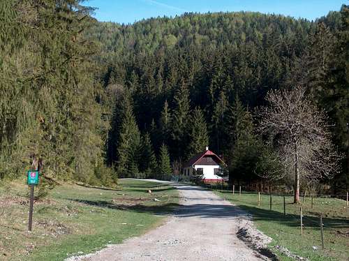 The Revúca valley, at the junction where Rakytov's yellow trail starts