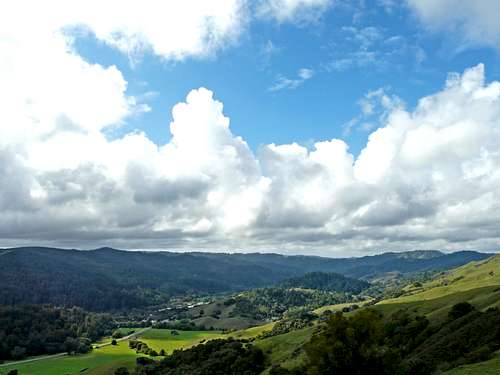 San Geronimo Valley from the south ridge