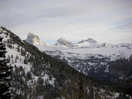The Grand Teton Middle and South from the Commissary Ridge Yurt