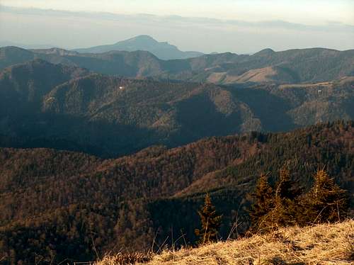 Sunset from the top of Borišov, looking North to the <a href=