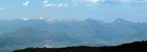 Looking West from the top of Veľký Choc to the Mala Fatra