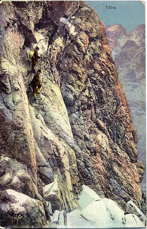 Old-time climbers in the High Tatras