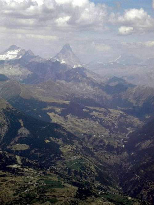 St. Barthelemy valley  seen from the summit of Becca di Nona <i>3142m</i>