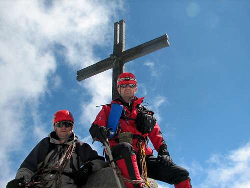 Summit cross on Allalinhorn