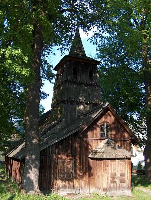 Old wooden chuch in Sromowce Niżne, in the old Ulica Flicacka