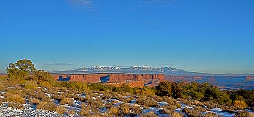 La Sal Mountains seen from Island In The Sky