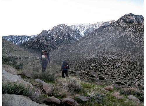 Miguel & Jon hiking up the first ridge