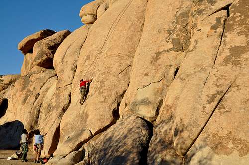 Late afternoon sun on the west face