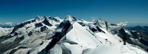 breithorn centrale and monterosa group