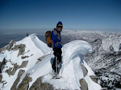 Lone Peak summit ridge on 2-21-09