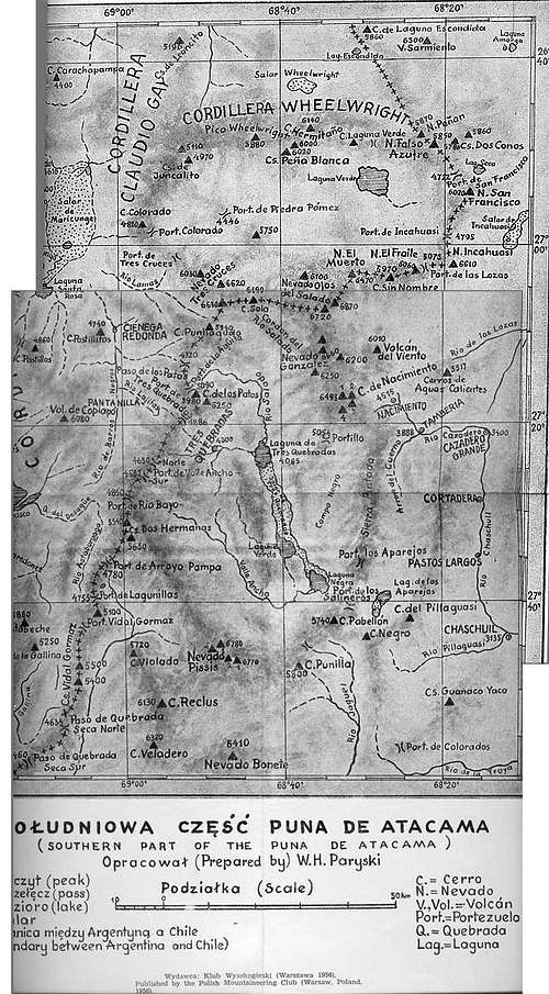 Historical map of the Puna