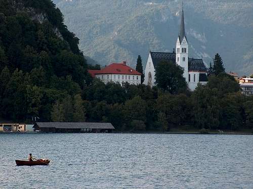 Slovenian church in Bled, near the lake (but not 