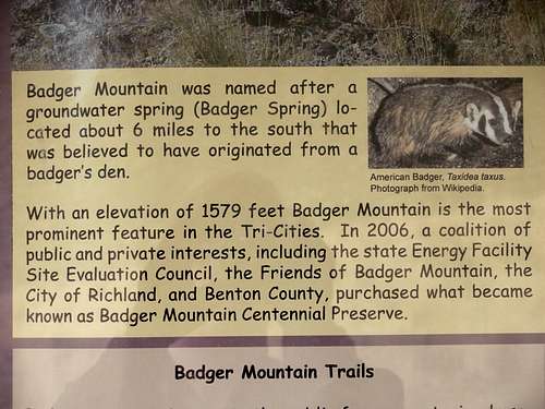 Badger Mountain Information Kiosk