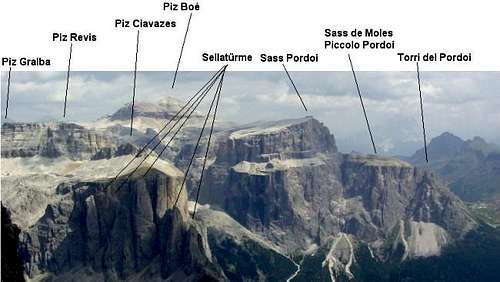 The Sella-Joch/Passo Sella...
