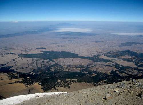 curve of the earth from 18500ft