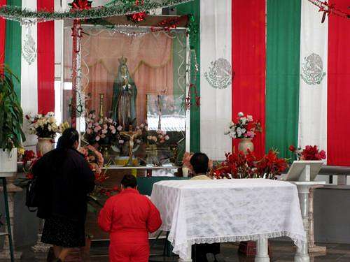 Prayer place in the Puebla Bus Terminal