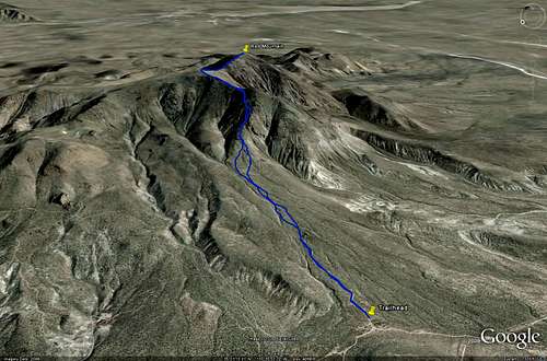 Red Mountain West Route - Google Earth