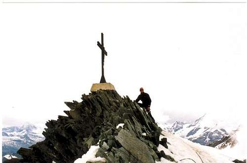 At the summit of Allalinhorn,...