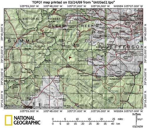 Spearhead Mountain Area Map