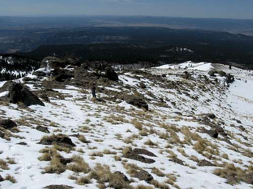 Rocky section of ridge