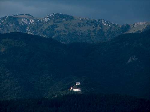 The St. Primož, church located on the trail going to Velika Planina, as seen from Kamnik