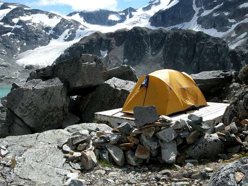 Tent Platforms at Wedgemount Lake