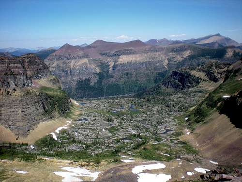 The Boulder Pass-area from Boulder Peak