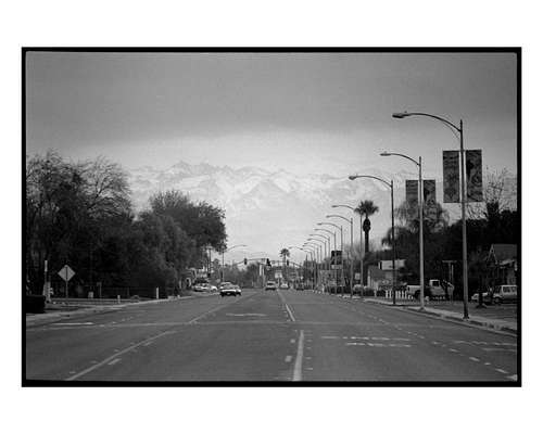 El Monte Way, Dinuba, CA (Distant view of the Southern Sierra)