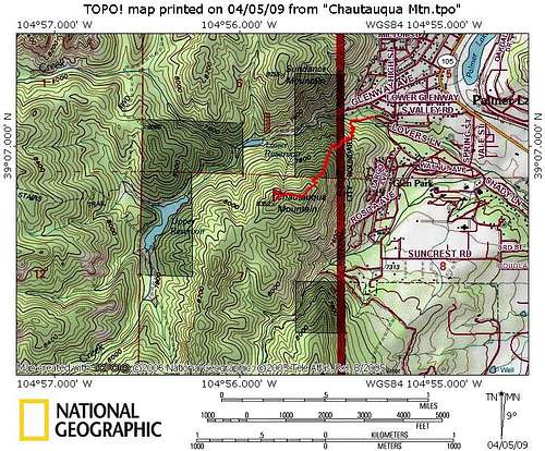 Chautauqua Mountain Trail Map