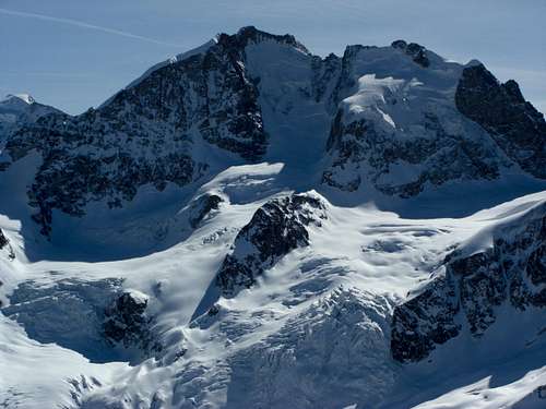 Engadin in winter - Piz Bernina, Piz Scerscen