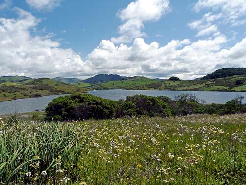 South over Nicasio Reservoir