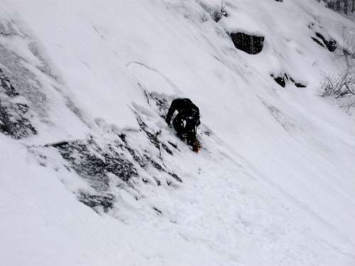 Traversing underneath a not-so-dangerous avalanche slope