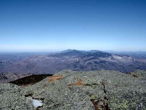 Looking north toward Mt. Mansfield from summit of Camels Hump