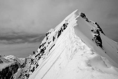 Summit ridge, (we skied it down from here.)